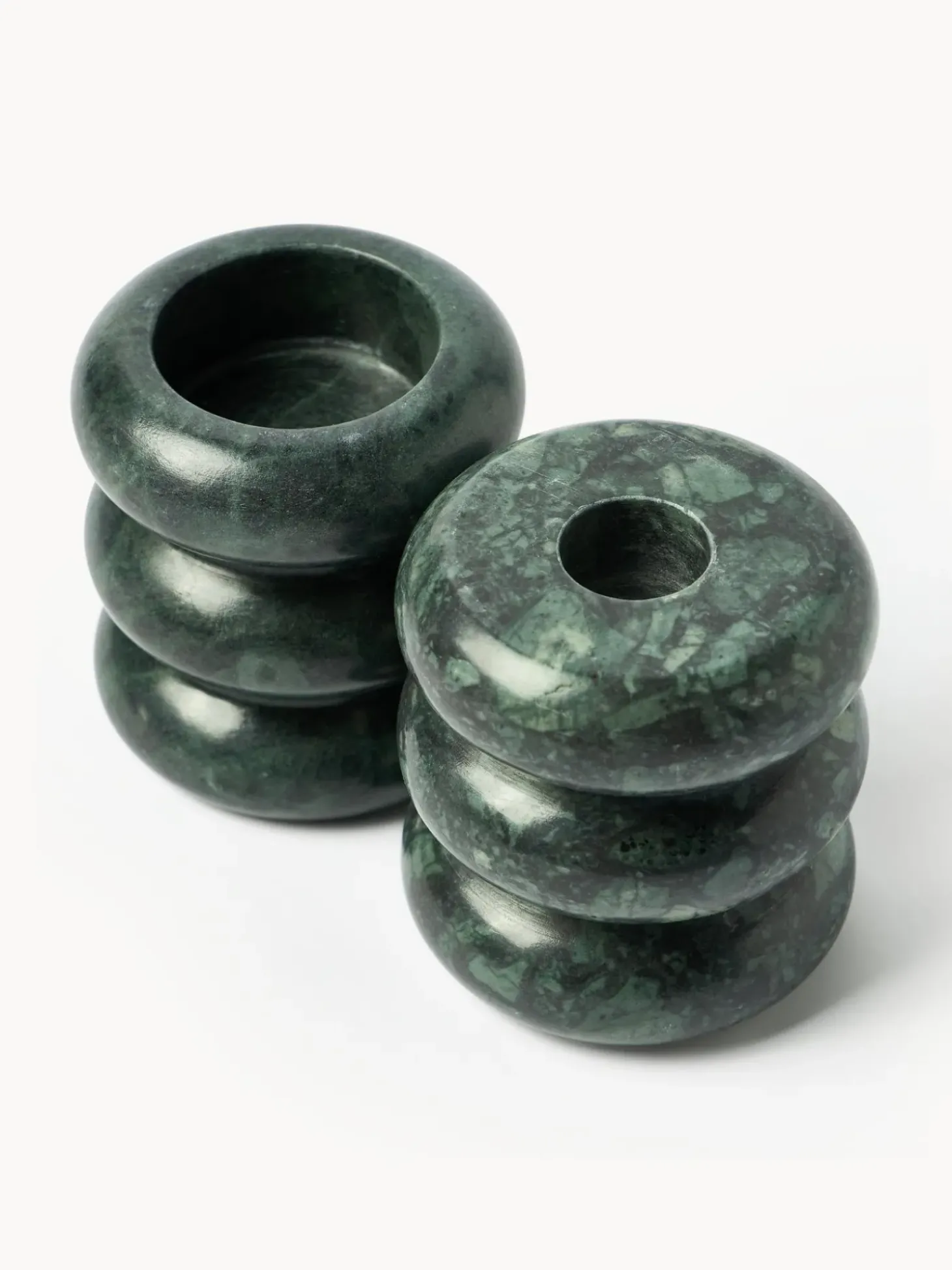 Set Portacandele In Marmo 2 In 1 Orta