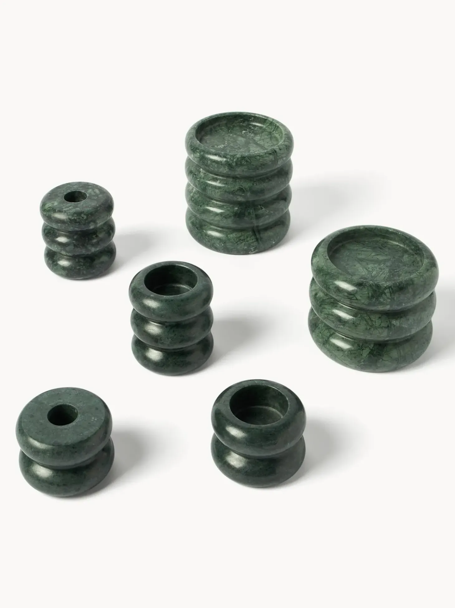 Set Portacandele In Marmo 2 In 1 Orta