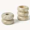 Set Portacandele In Marmo 2 In 1 Orta