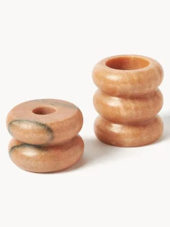 Set Portacandele In Marmo 2 In 1 Orta