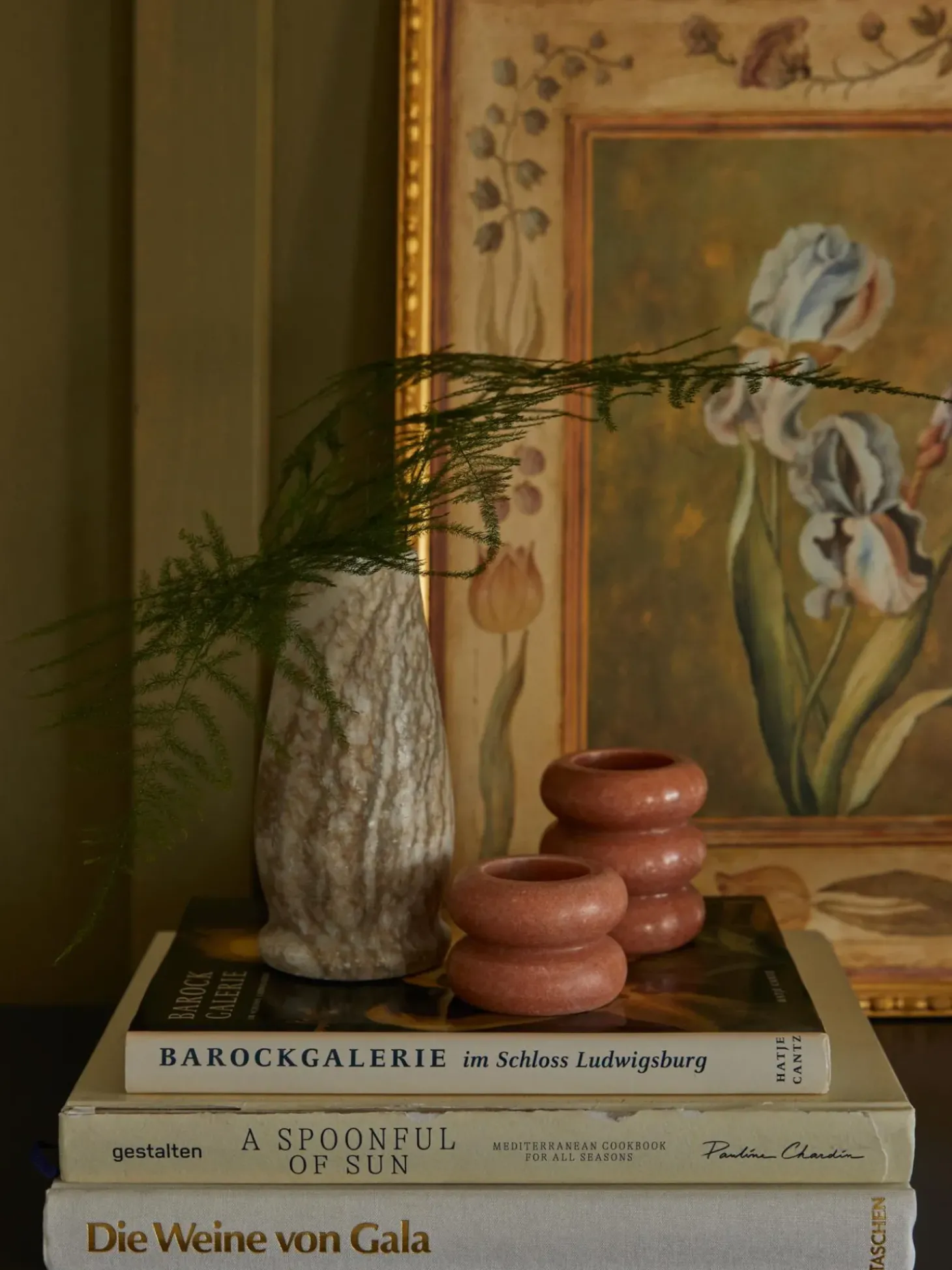 Set Portacandele In Marmo 2 In 1 Orta