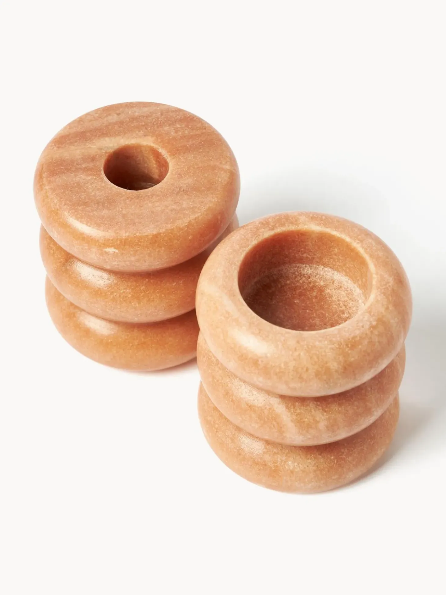 Set Portacandele In Marmo 2 In 1 Orta