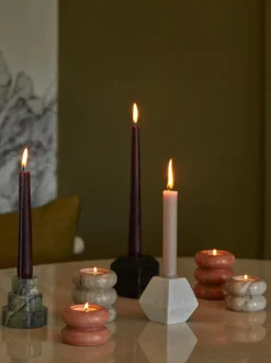 Set Portacandele In Marmo 2 In 1 Orta