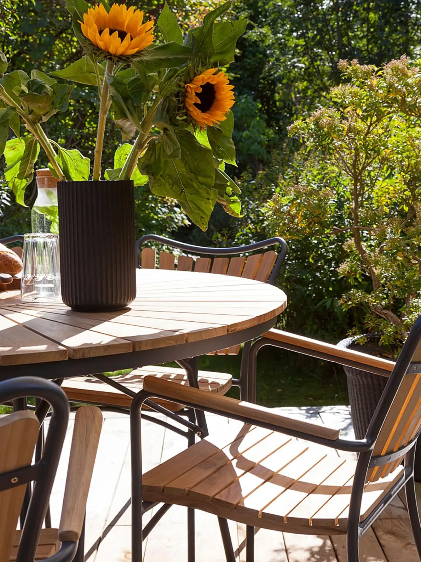 Set Salotto Da Giardino In Legno Di Teak Ellen 5 Pz