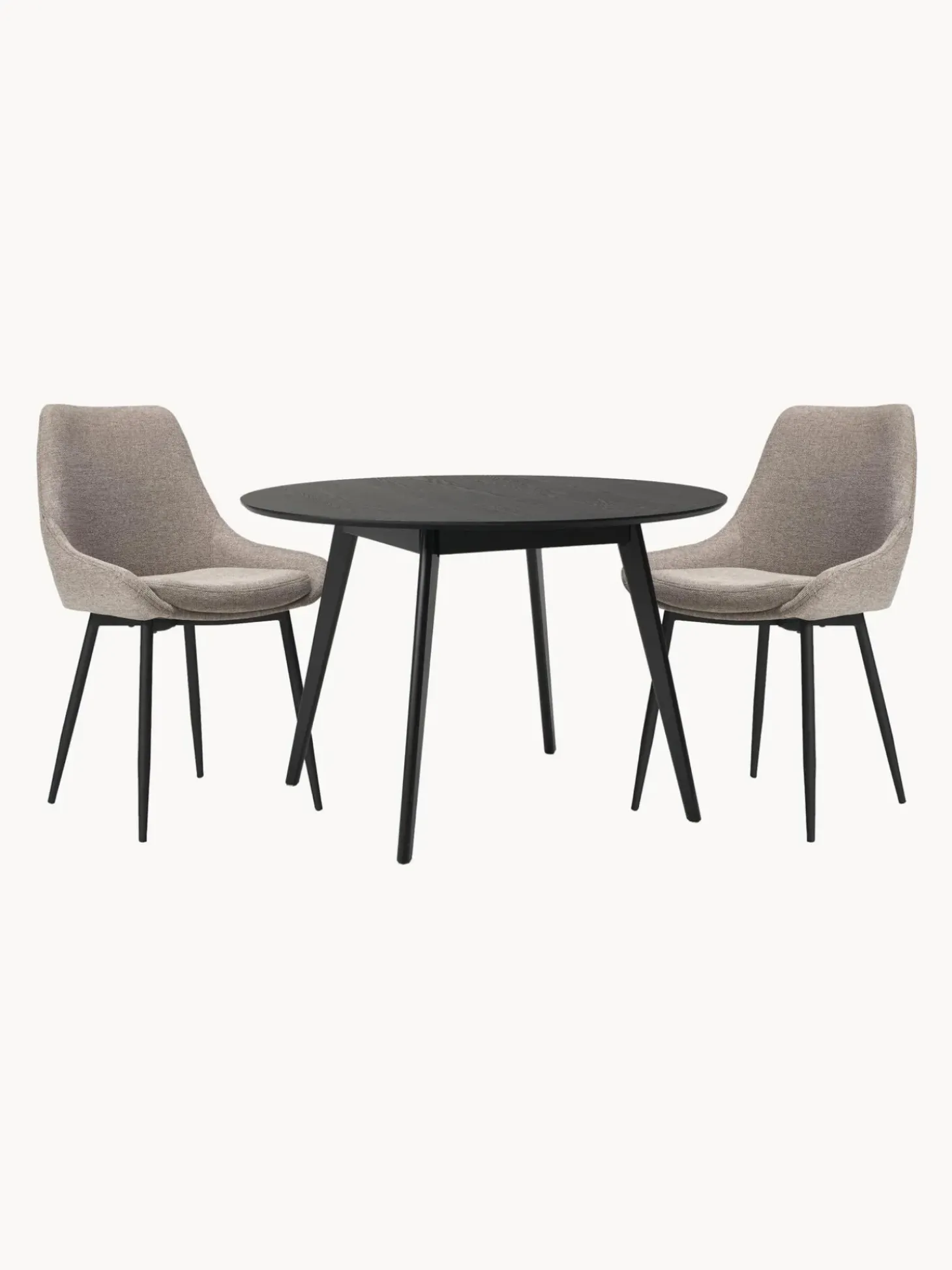 Set Tavolo Con Sedie Imbottite Yumi 3 Pz