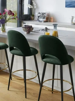 Sgabello Cucina In Velluto Rachel