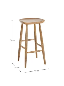 Sgabello Da Bar In Legno Di Mango Nino