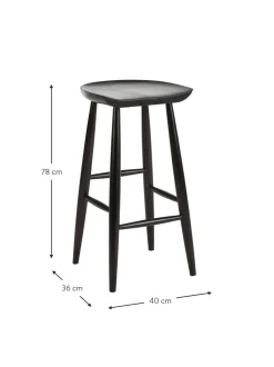 Sgabello Da Bar In Legno Di Mango Nino