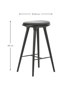 Sgabello Da Bar In Legno Di Faggio High Stool