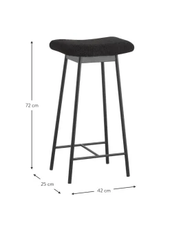 Sgabello Da Bar In Tessuto Teddy Zala