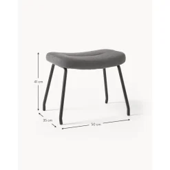 Sgabello Imbottito Con Gambe In Metallo Wing*Westwing Collection Clearance