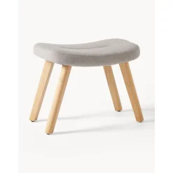 Sgabello Imbottito Con Gambe In Legno Wing*Westwing Collection New