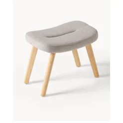 Sgabello Imbottito Con Gambe In Legno Wing*Westwing Collection New