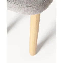 Sgabello Imbottito Con Gambe In Legno Wing*Westwing Collection New