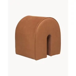 Sgabello Imbottito In Pelle Nabuk Curved*Kristina Dam Sale