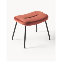 Sgabello Imbottito In Velluto Con Gambe In Metallo Wing*Westwing Collection Clearance