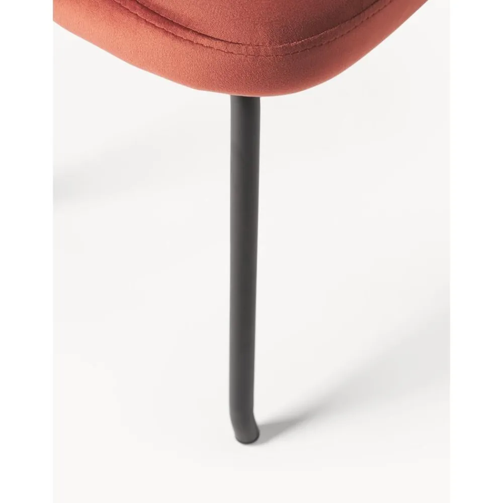 Sgabello Imbottito In Velluto Con Gambe In Metallo Wing*Westwing Collection Clearance