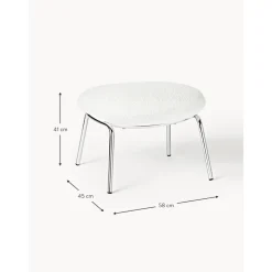 Sgabello In Boucle Con Piedini In Metallo Luan*Westwing Collection Fashion