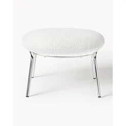 Sgabello In Boucle Con Piedini In Metallo Luan*Westwing Collection Fashion