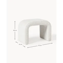 Sgabello In Tessuto Boucle Penelope*Westwing Collection Sale