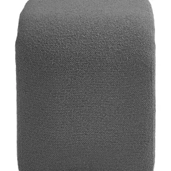 Sgabello In Tessuto Boucle Grigio Penelope*Westwing Collection New
