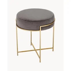 Sgabello In Velluto Con Struttura In Metallo Madeleine*Westwing Collection Best