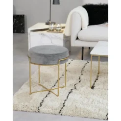 Sgabello In Velluto Con Struttura In Metallo Madeleine*Westwing Collection Best
