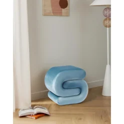 Sgabello In Velluto Merle*Westwing Collection Clearance