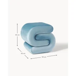 Sgabello In Velluto Merle*Westwing Collection Clearance