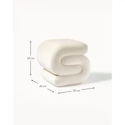 Sgabello In Velluto Merle*Westwing Collection Outlet