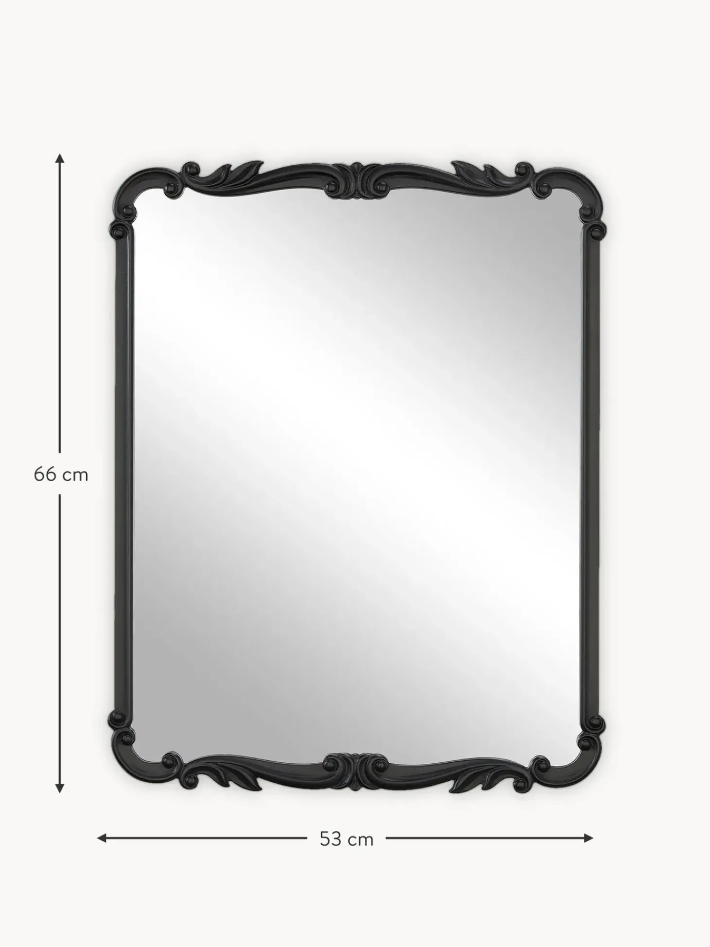 Specchio Barocco Rettangolare Da Parete Francesca