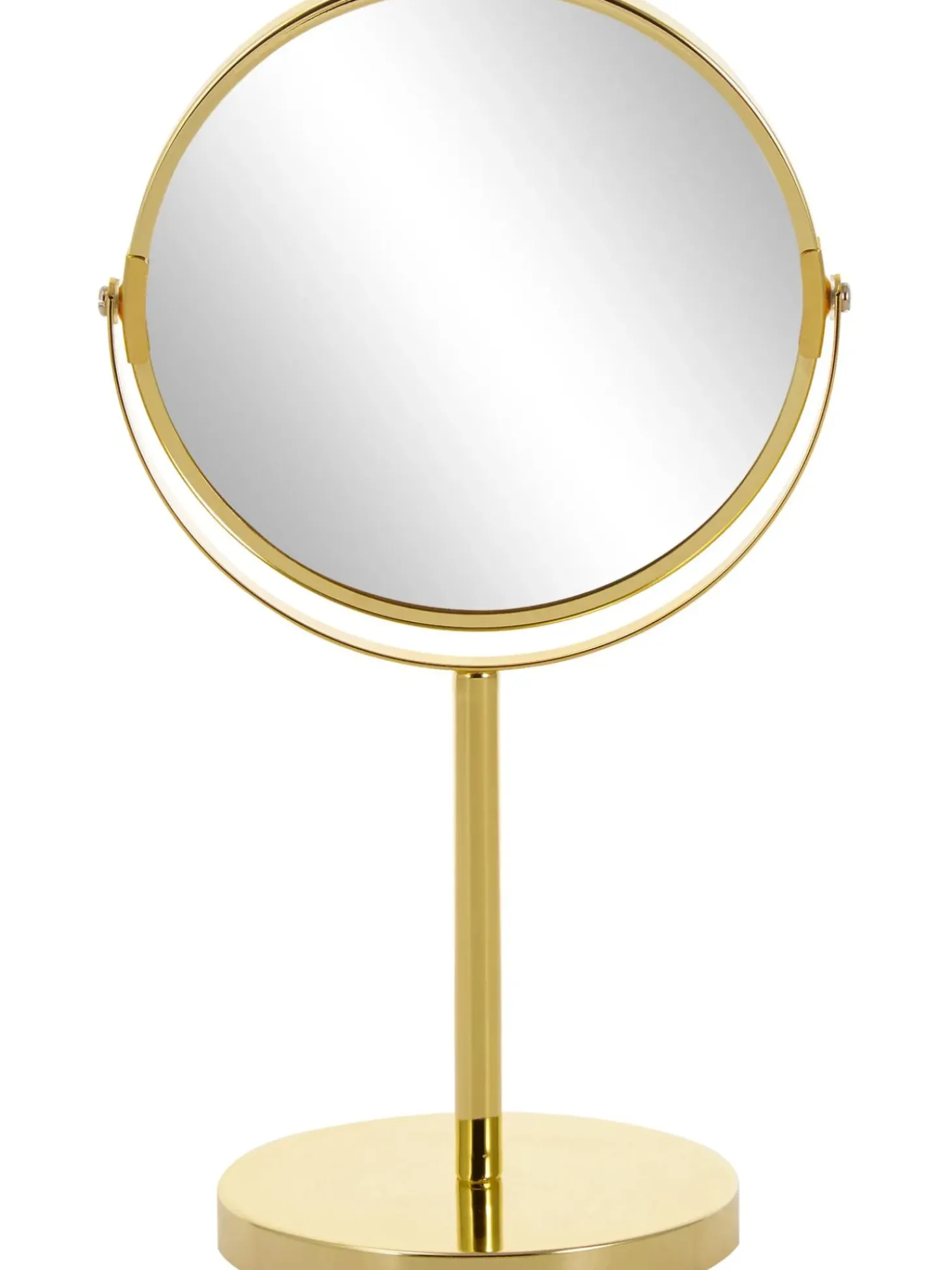 Specchio Cosmetico Rotondo Con Ingrandimento E Base In Metallo Classic