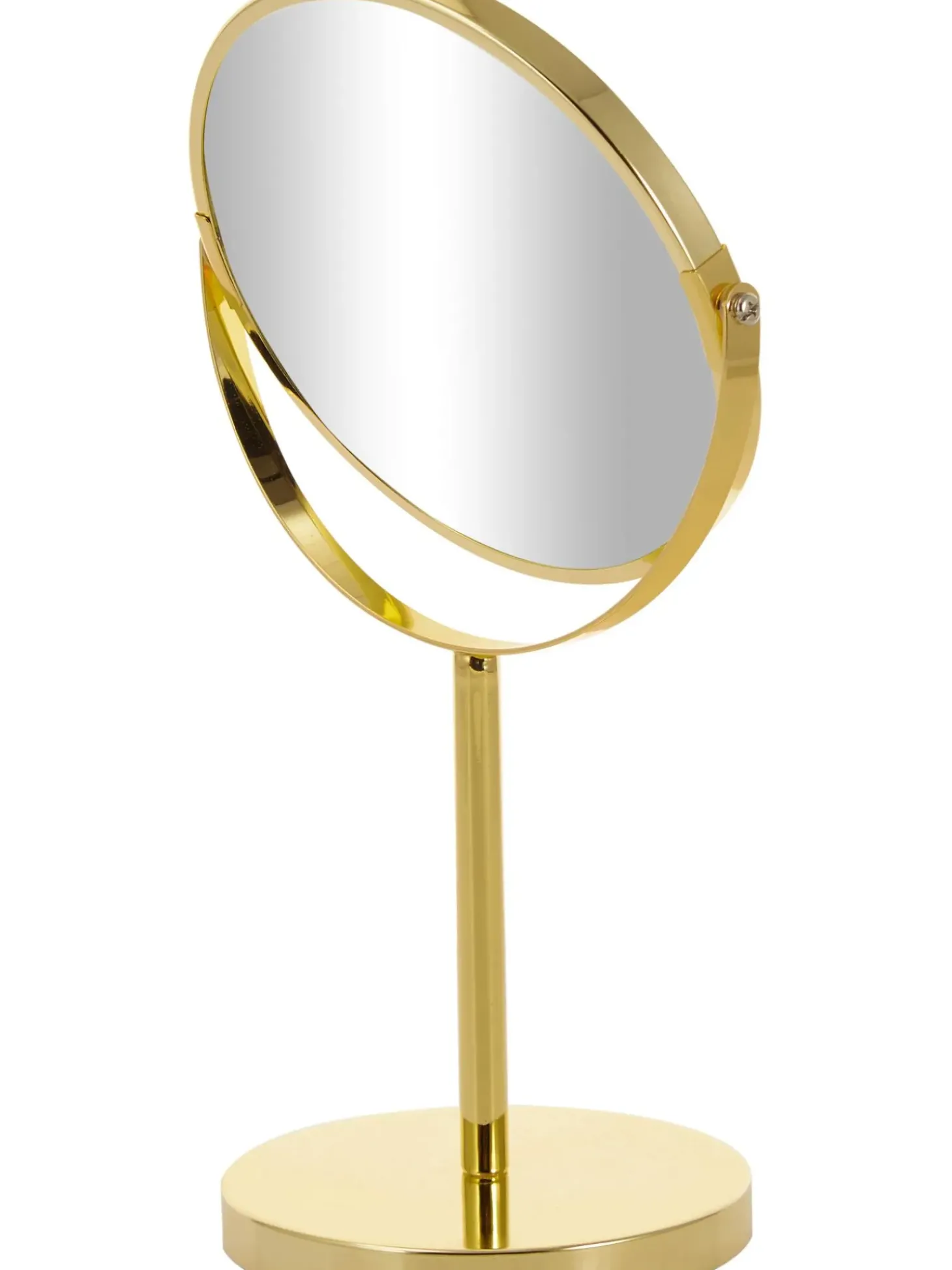 Specchio Cosmetico Rotondo Con Ingrandimento E Base In Metallo Classic