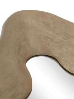 Specchio Da Parete Con Cornice Ondulata In Legno Di Mango Riva