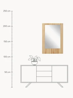 Specchio Da Parete Con Cornice In Legno Di Betulla Millerighe Nele