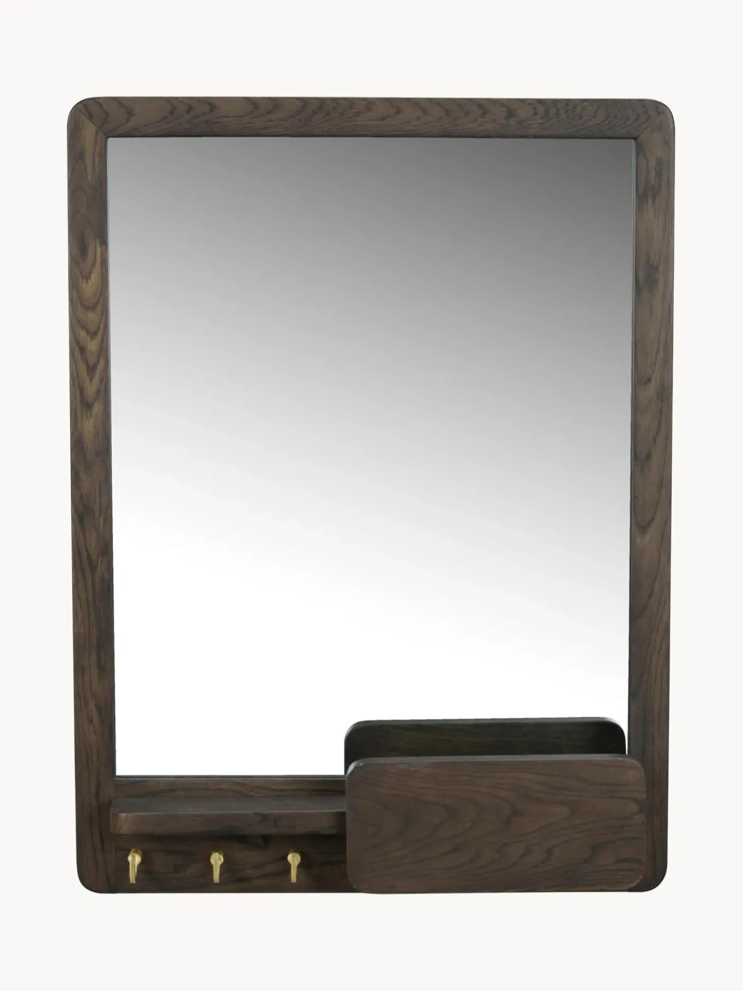 Specchio Da Parete Con Mensola In Legno Di Quercia Inverness