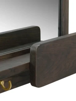 Specchio Da Parete Con Mensola In Legno Di Quercia Inverness