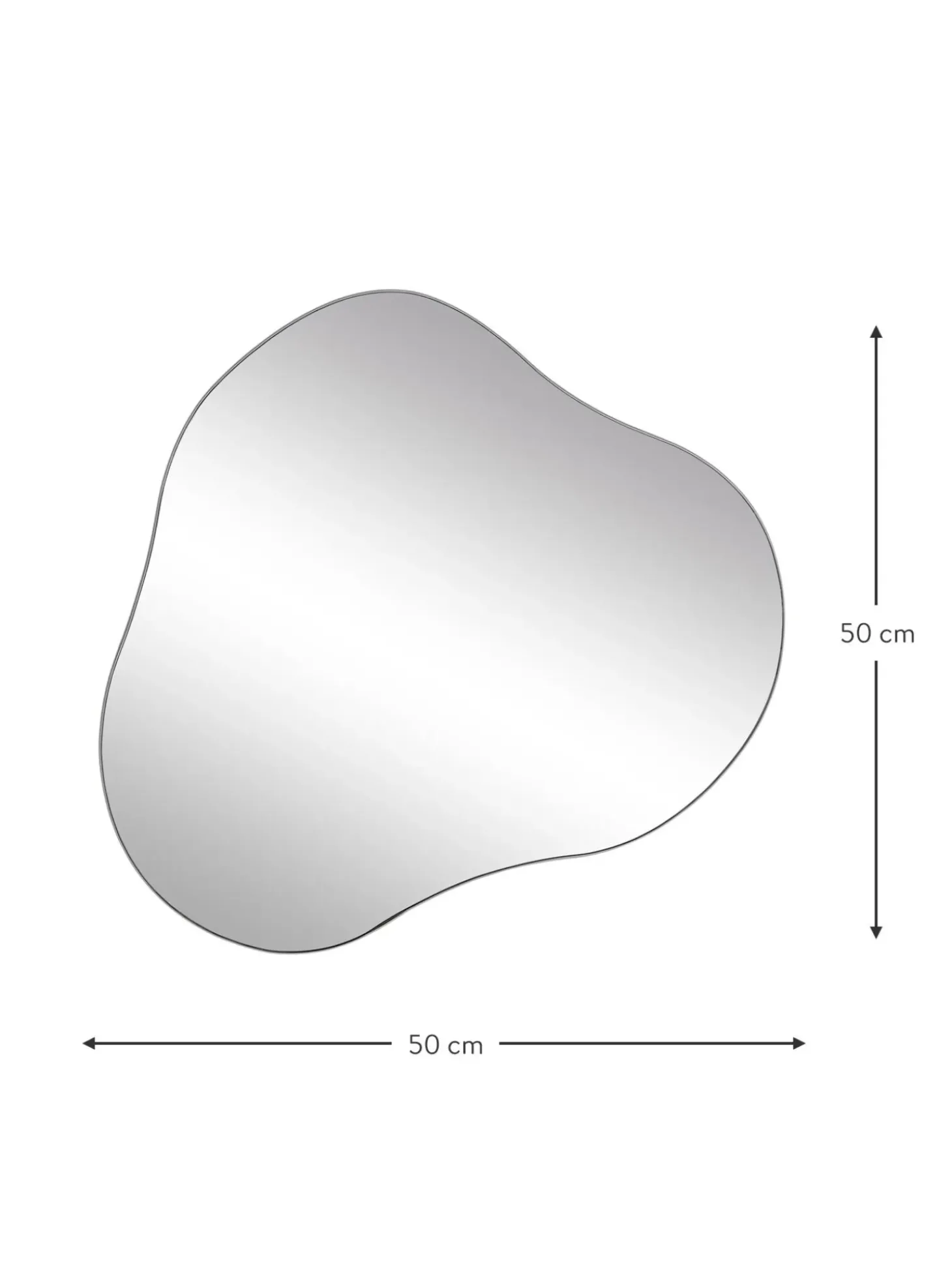 Specchio Da Parete Dalla Forma Organica Senza Cornice Lia