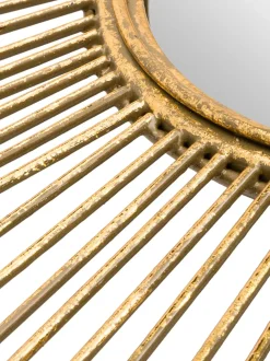 Specchio Da Parete In Metallo Dorato Ella