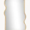 Specchio Da Parete Ondulato In Legno Stream