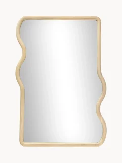 Specchio Da Parete Ondulato In Legno Stream