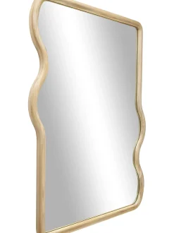 Specchio Da Parete Ondulato In Legno Stream