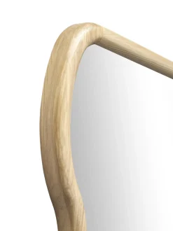 Specchio Da Parete Ondulato In Legno Stream