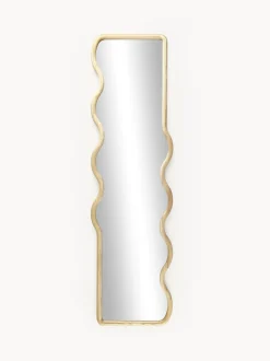 Specchio Da Parete Ondulato In Legno Stream