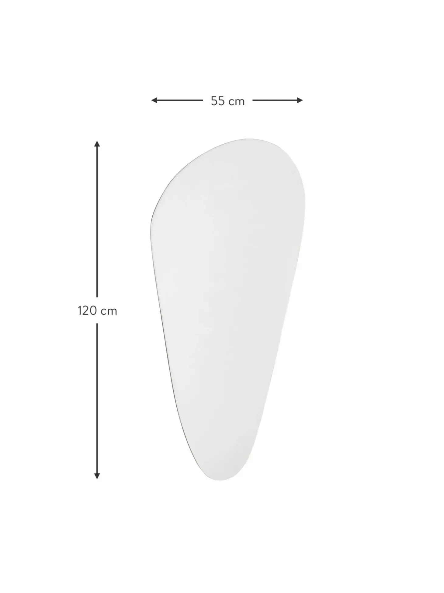 Specchio Da Parete Senza Cornice In Forma Organica Dripp