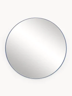 Specchio Da Parete Tondo Con Struttura In Metallo Blu Ivy