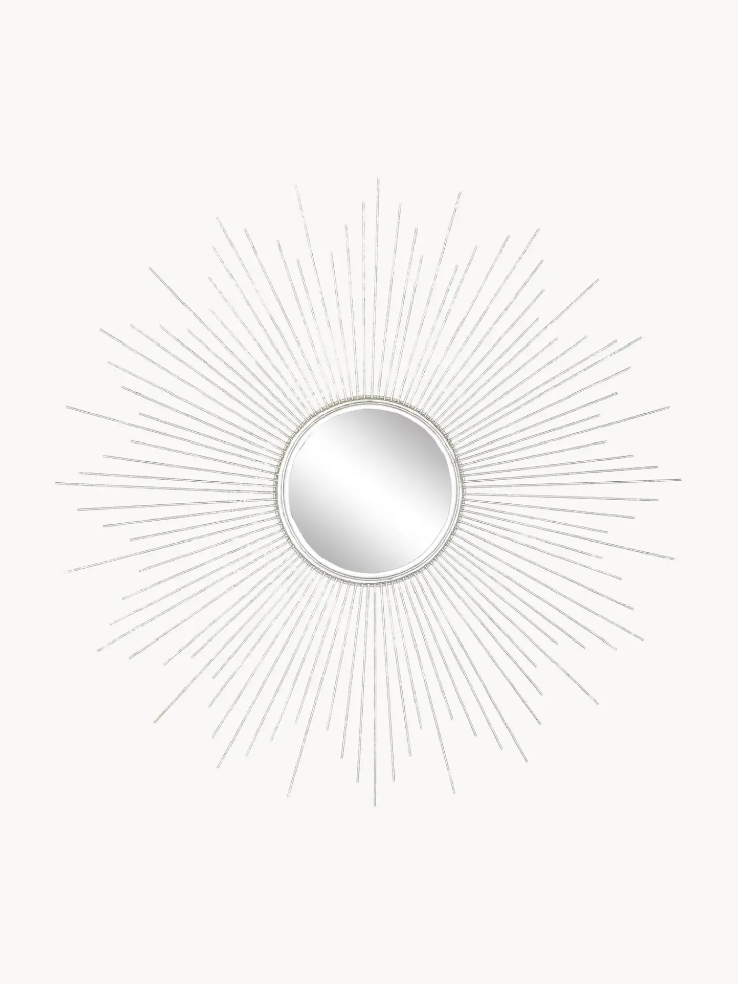 Specchio Decorativo Con Cornice In Metallo Argentato Ella