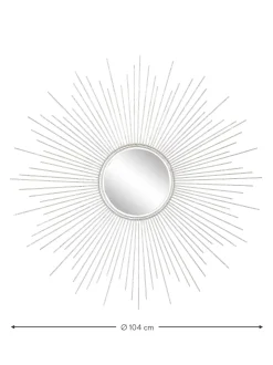 Specchio Decorativo Con Cornice In Metallo Argentato Ella