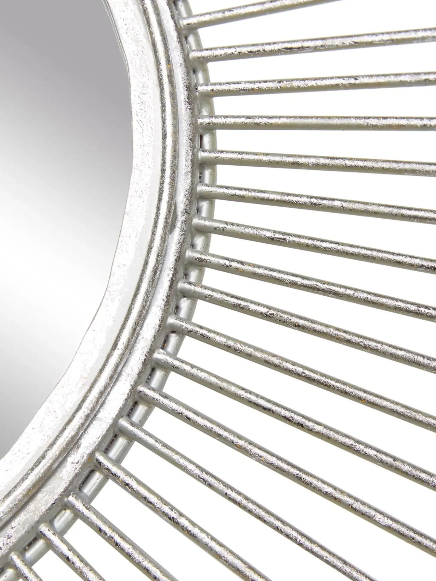 Specchio Decorativo Con Cornice In Metallo Argentato Ella