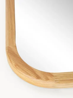 Specchio Grande Angolare Da Appoggio Con Cornice In Legno Di Quercia Levan